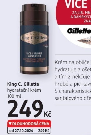 Krém hydratační King C Gillette
