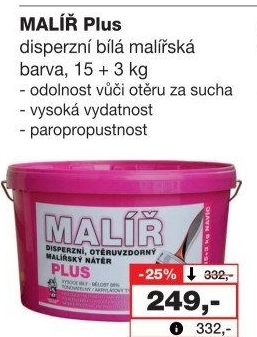 Malířský nátěr Malíř Plus