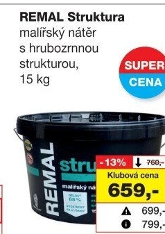 Malířský nátěr Struktura Remal