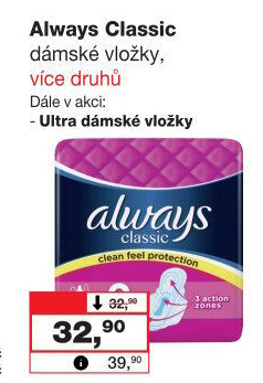 Vložky dámské Classic Always