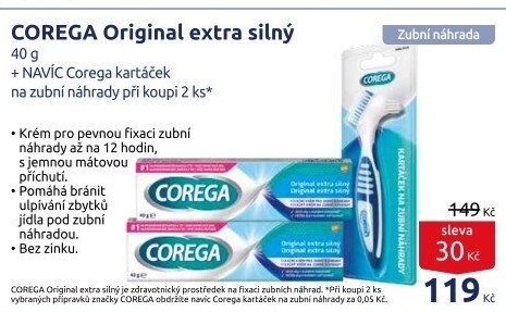 Fixační krém na zubní protézu Corega