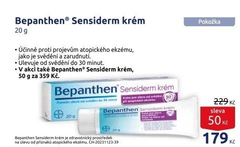 Krém na ekzémy Sensiderm Bepanthen