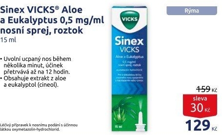 Nosní sprej Sinex Vicks