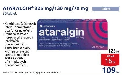 Tablety proti chřipce a bolesti Ataralgin