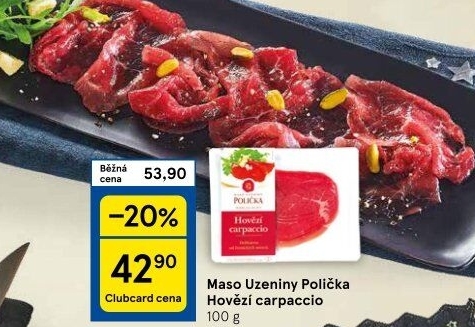 Hovězí Carpaccio Maso uzeniny Polička