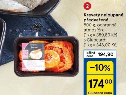 Krevety předvařené
