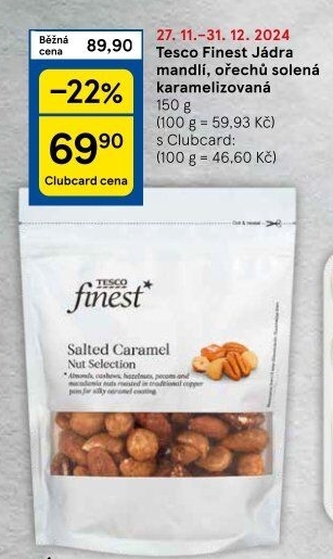 Ořechy karamelizované Tesco Finest