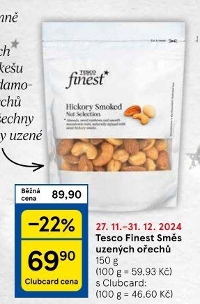 Ořechy uzené Tesco Finest