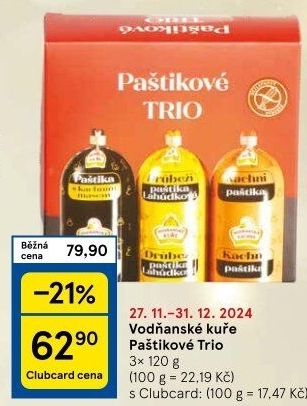Paštikové trio Vodňanské kuře