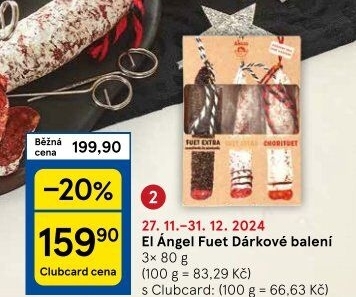 Salám Fuet El Ángel - dárkové balení