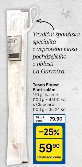 Salám Fuet Tesco Finest