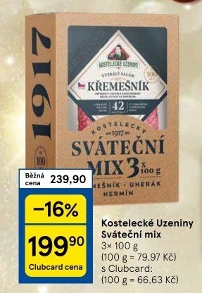 Salámy Sváteční mix Kostelecké uzeniny