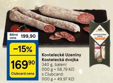 Salámy Vánoční kostelecká dvojka Kostelecké uzeniny