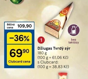Sýr bez laktózy Džiugas