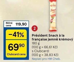 Sýr Snack Président