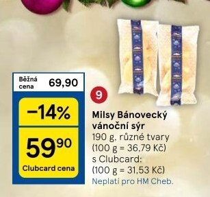 Sýr vánoční bánovecký Milsy