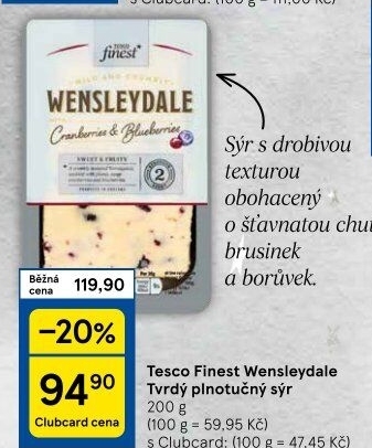Sýr Wensleydale Tesco Finest