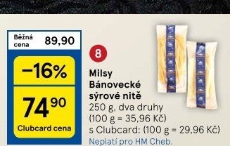 Sýrové nitě Bánovecké Milsy