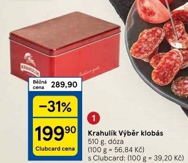 Výběr klobás Krahulík - dóza