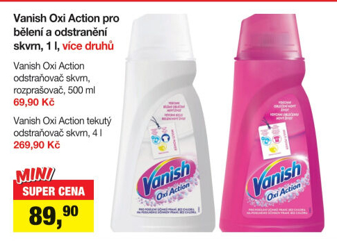 Odstraňovač skvrn ve spreji Oxi Action Vanish