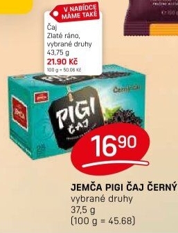 Černý Pigi čaj Jemča