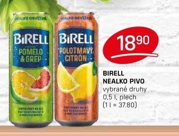 Nealkoholické pivo ochucené Birell