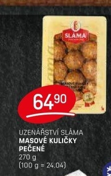 Pečené masové kuličky Sláma