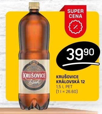Pivo světlý ležák Královský 12° Krušovice