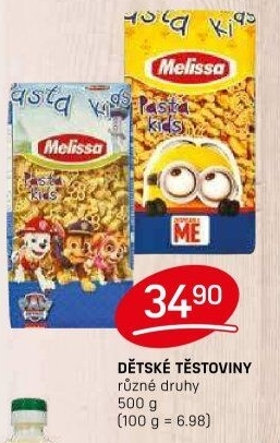 Těstoviny pro děti Melissa