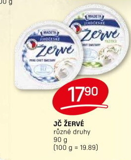 Žervé Jihočeské Madeta