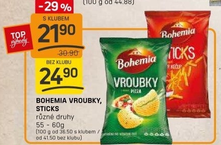 Chipsy Vroubky Bohemia Chips