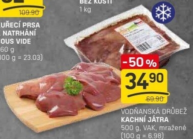 Kachní játra mražená Vodňanská kachna