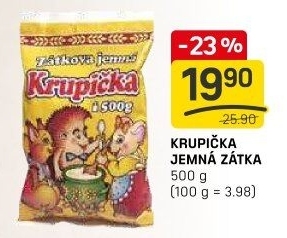 Krupička jemná Zátkova