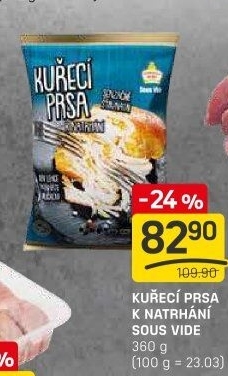 Kuřecí prsa k natrhání sous vide Vodňanské kuře