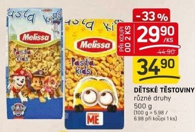 Těstoviny pro děti Melissa