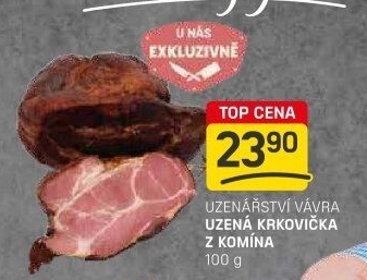 Uzená krkovička z komína Uzenářství Vávra