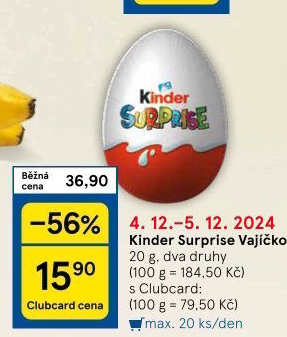 Čokoládové vajíčko s překvapením Kinder Surprise