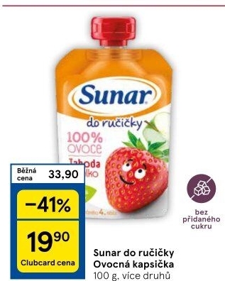 Kapsička do ručičky Ovocný příkrm Sunar