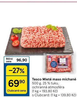 Mleté maso mix Tesco