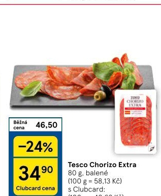 Salám Chorizo Extra Tesco