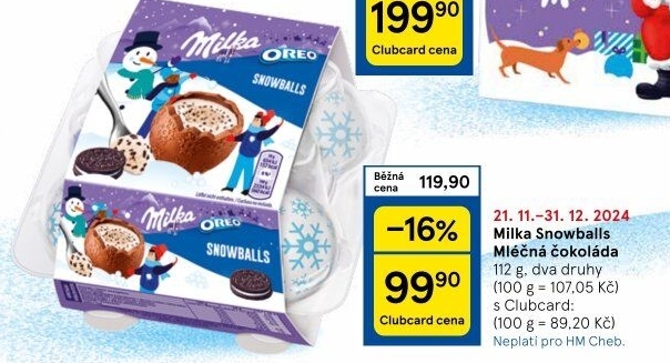 Snowballs Oreo Milka