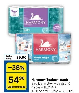 Toaletní papír 3vrstvý Harmony