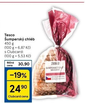 Chléb Šumperský Tesco