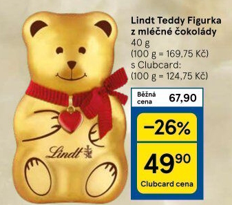 Medvídek čokoládový Lindt