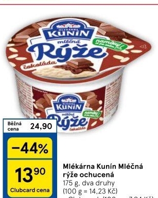 Mléčná rýže Mlékárna Kunín
