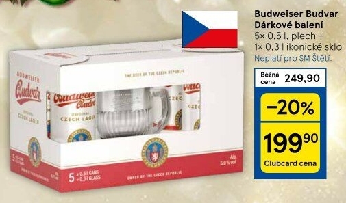 Pivo Budweiser Budvar - dárkové balení