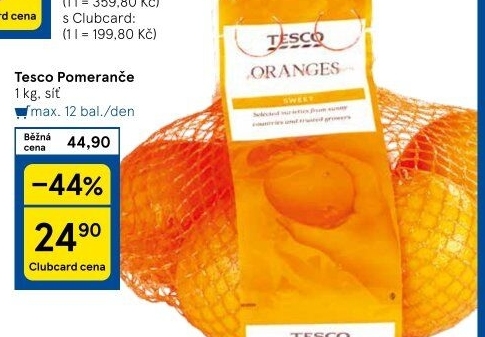 Pomeranče Tesco