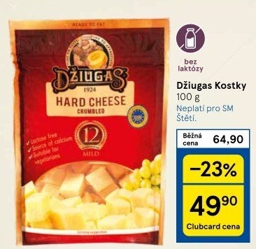 Sýr bez laktózy Džiugas
