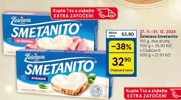 Sýr tavený Smetanito Želetava