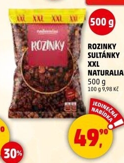 Rozinky Sultánky Naturalia
